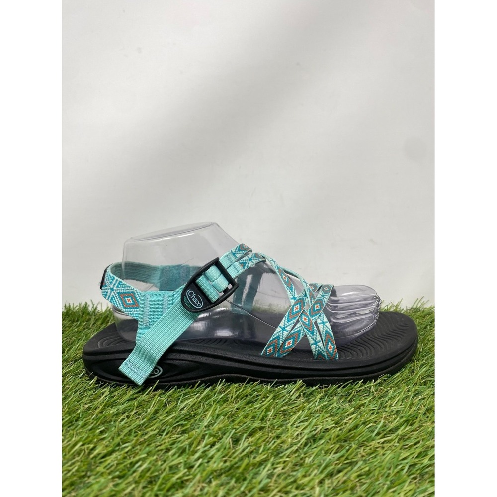 Chaco Z Volve X2 Sandals Women's10 Green Geometric Double Strap Walking Hiking